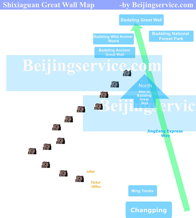 Shixiaguan Great Wall Map