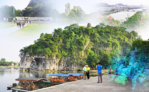 photo of Guilin City One Day Private Tour to Reed Flute Cave, Fubo Hill, Elephant Trunk Hill and Seven Star Park