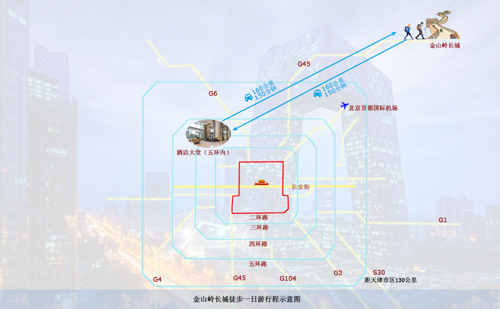 Map of 金山岭徒步一日游