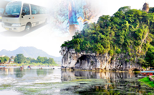 photo of Guilin One Day Seat in Coach Tour to Reed Flute Cave, Elephant Trunk Hill, Fubo Hill and Seven Stars Park